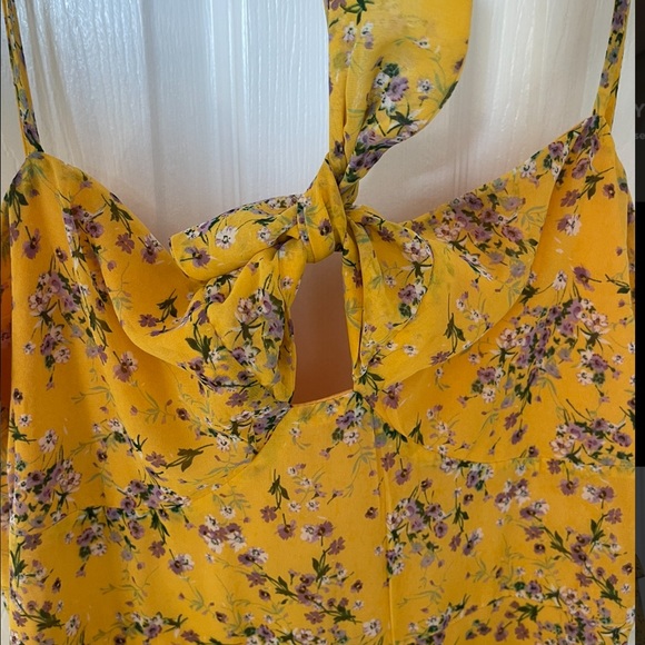 Lulus Yellow Floral Dress - Picture 2 of 4